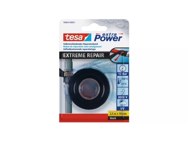 Tesa 56064-00001, Schwarz, Reparatur, -60 °C, 260 °C, 2,5 M, 19 Mm