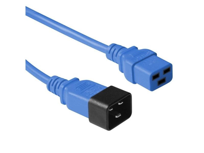 Microconnect - Strømkabel - Iec 60320 C20 Til Iec 60320 C19 - 3 M - Blå