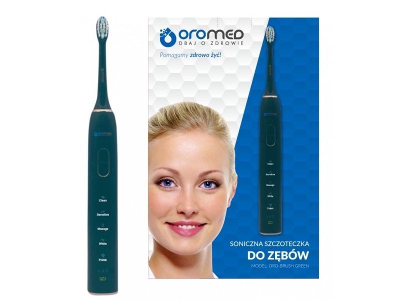 Oromed-Spids Til Sonisk Tandbørste Oro-Brush Green - 2-Pak