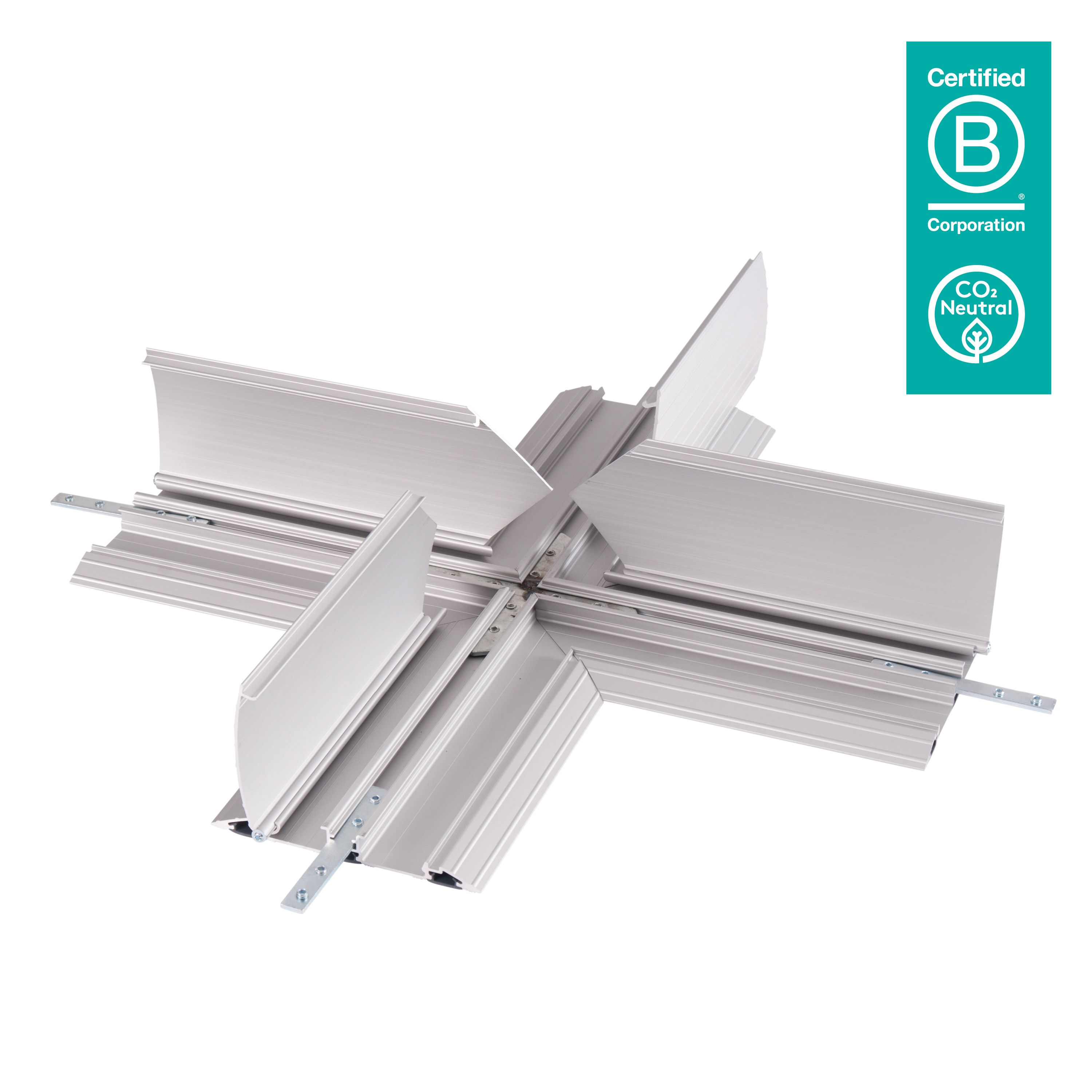 Dataflex Addit Kabelschutz - Kreuzverbindung 472, Kabelschutz, Silber, Aluminium, 500 Kg, 2 Cm, 260 Mm