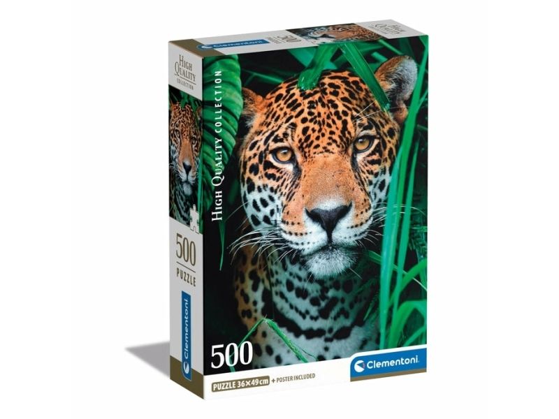 Clementoni High Quality Collection Jaguar In The Jungle, 500 Stk, Dyr, 18 År