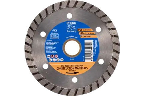 Pferd Diamond Cut-Off Wheels For The Construction Industry, Type With Continuous Rim Psf, Stahl