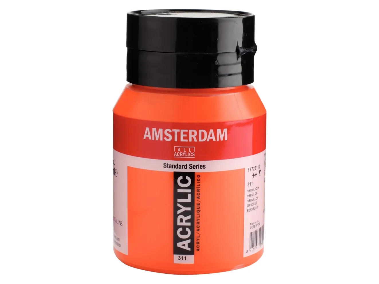 Amsterdam Standard Series Acrylic Jar Vermilion 311 | Skola & Hobby - Konstmaterial - Akryl & Akvareller | GameStuff