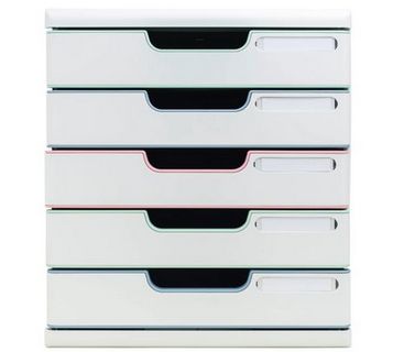 Skuffekabinet, Exacompta Modulo Autentik, 5 skuffer, multifarvet