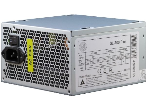 Inter-Tech Sl-700 Plus - Strømforsyning (Intern) - Atx12v 2.4 - Ac 230 V - 700 Watt - Aktiv Pfc