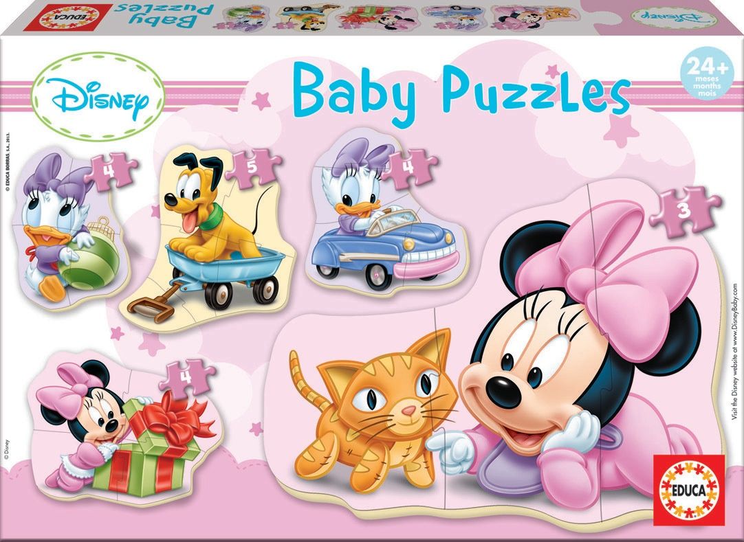 Educa - Disney Baby Puzzles - 3-4-4-4-5 Brikker - Minnie