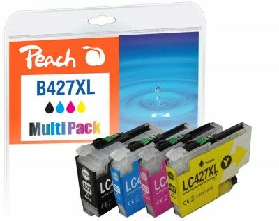 Peach Pi500-401, Hohe (Xl-) Ausbeute, Schwarz, Cyan, Magenta, Gelb, 130 Ml, 55 Ml, 4 Stück(E), Multipack