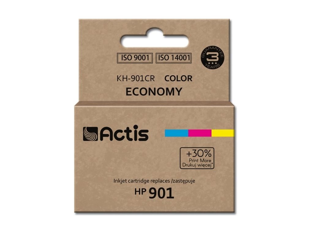 Actis Kh-901Cr Tintenpatrone (Ersatz Für Hp 901Xl Cc656ae Standard 21Ml Farbe), Standardertrag, Cyan, Magenta, Gelb, Tinte Auf Farbstoffbasis, 18 Ml,