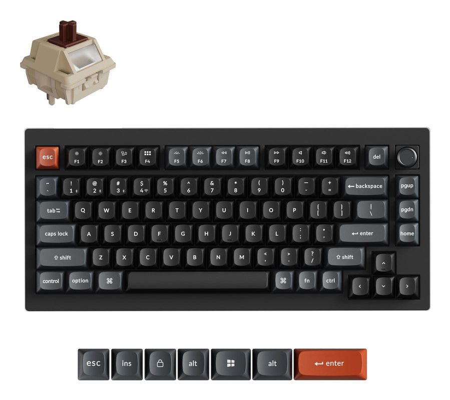 Keychron V1 Ultra 8K, Kabel &Amp Trådløs, Bluetooth, Mekanisk, Qwerty, Rgb Led, Sortieren