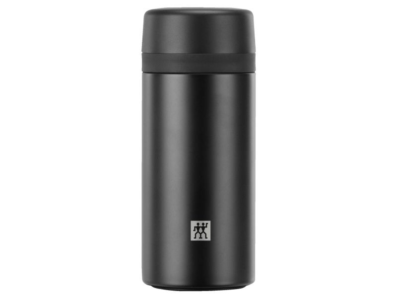 ZWILLING THERMO termosflaska med tesil 0,42 L rostfritt st&aring;l, svart