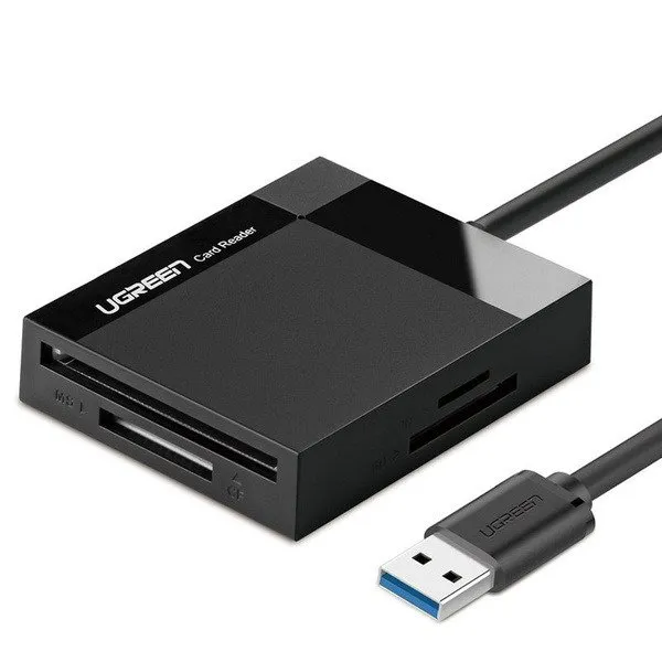 Ugreen - Kortläsare - allt-i-ett (CF 1, CF II, MS, MMC, SD, TransFlash, microSD, SDHC, microSDHC, SDXC) - USB 3.0 | Foto och video - Foto- & videotillbehör - Minneskortsläsare | GameStuff