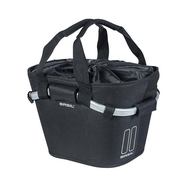 Basil Classic Carry All Kf, Vorderseite, Fahrradtasche, Polyester, Schwarz, 15 L, 5 Kg