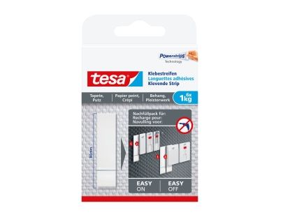 TESA 77771, Indendørs, Universal krog, Hvid, Klæbestrimmel, 6 stk