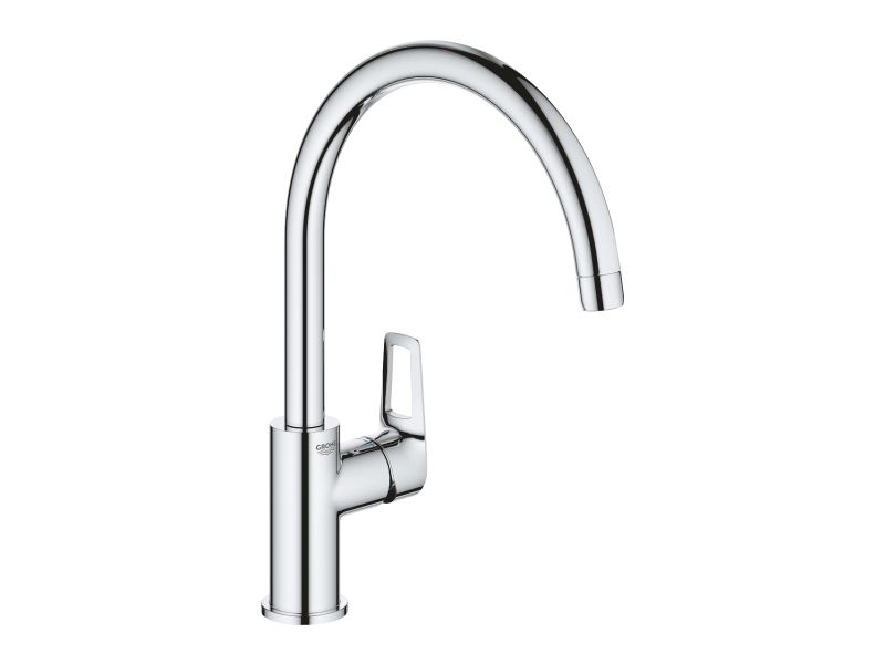 Grohe BauLoop køkkenarmatur, C-tud, 1-grebs, krom