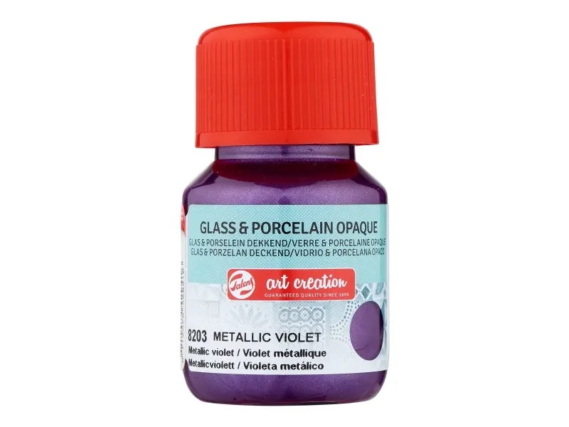 Talens Art Creation Glass & Porcelain Opaque Bottle Metallic Violet 8203 | Skola & Hobby - Konstmaterial - Akryl & Akvareller | GameStuff