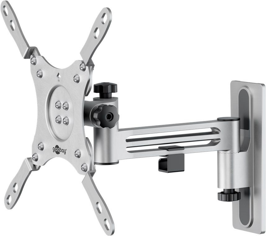 Goobay 71988, 75 x 75 mm, 200 x 200 mm, -45 - 55°, -90 - 90°, Aluminium, Stål, Sølv