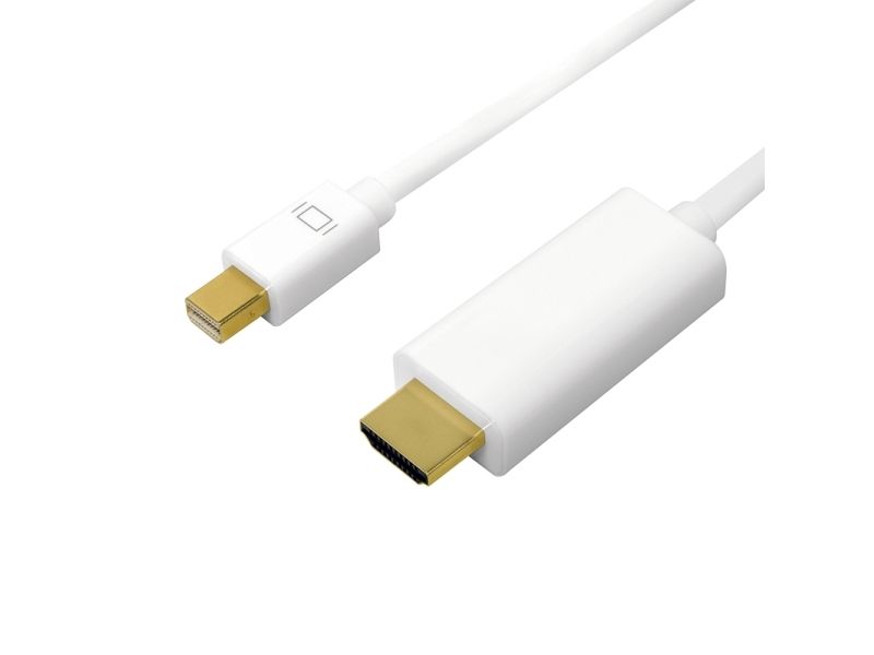 LogiLink CV0122, 1 m, Mini DisplayPort, HDMI Type A (Standard), Hanstik, Hanstik, Lige