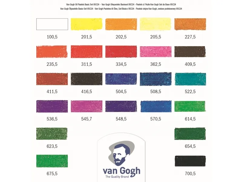 Van Gogh Oil pastel basic set 24 colours | Skola & Hobby - Konstmaterial - Pastell färger | GameStuff