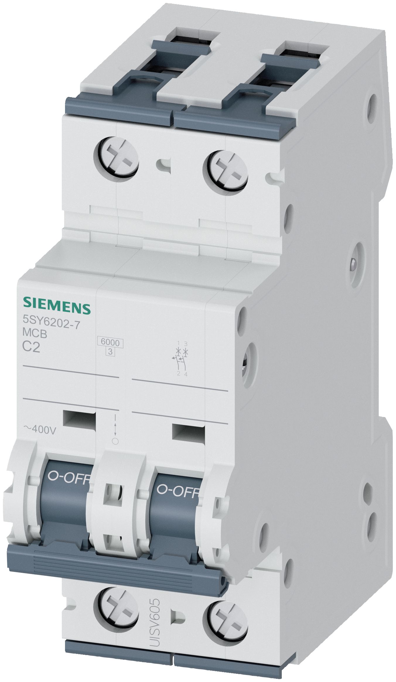 Siemens Automatsikring 6ka 2p c 2a 5sy6202-7