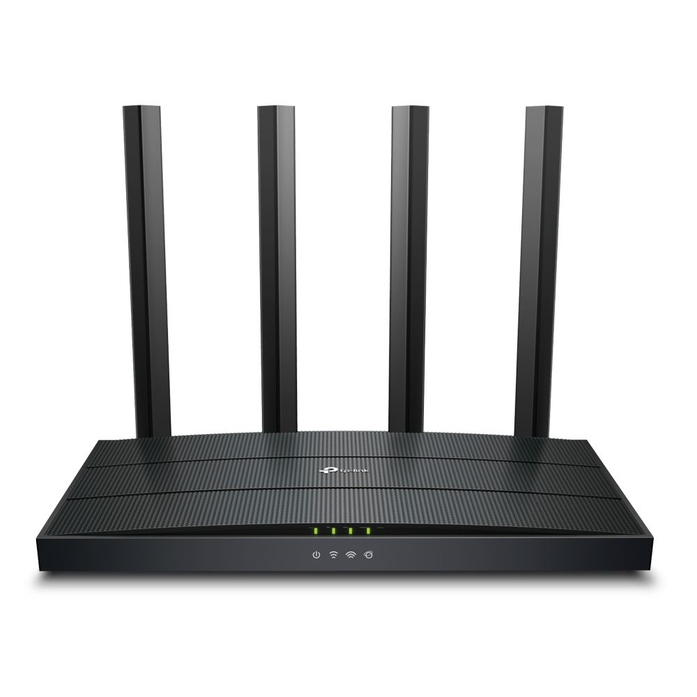 TP-Link Archer AX18-router, Wi-Fi 6, AX1500, dubbelband, Gigabit Ethernet, sort