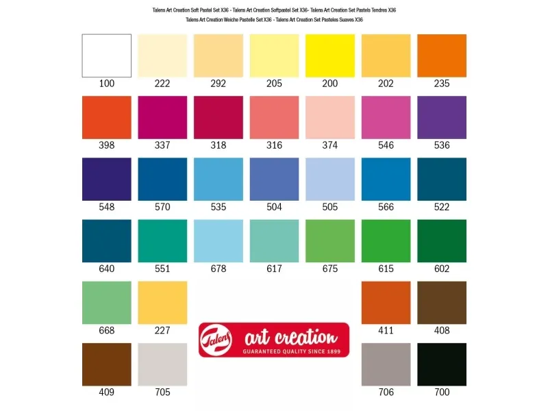 Talens Art Creation Soft pastel set 36 colours | Skola & Hobby - Konstmaterial - Pastell färger | GameStuff