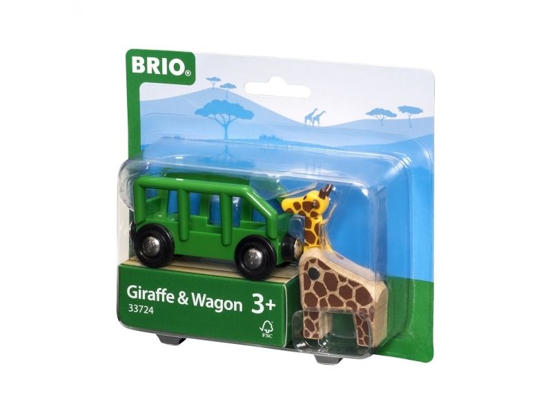 Brio 33724 Giraffe Und Bollerwagen