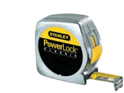 Stanley PowerLock - Målebånd - 10 m - Klingebredde: 25 mm - plastik, Mylar - krombelagt (kabinet)