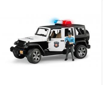 Bruder Jeep Wrangler Rubicon Police Vehicle With Police Officer And Accessories Toy