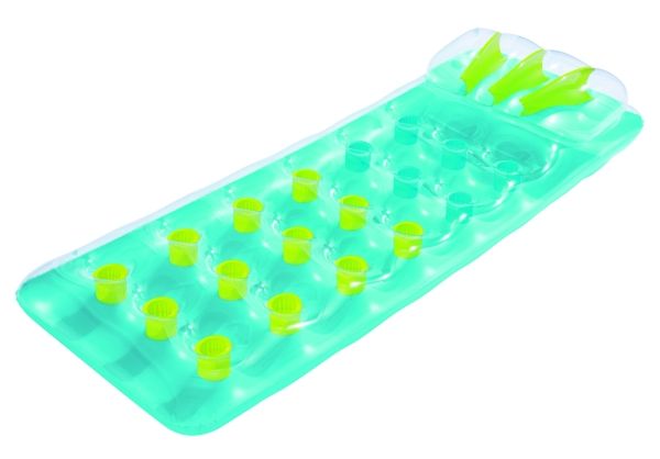 Bestway 43015, Grøn, Transparent, Gul, Flydende madras, Vinyl, 630 mm, 1750 mm, 260 mm
