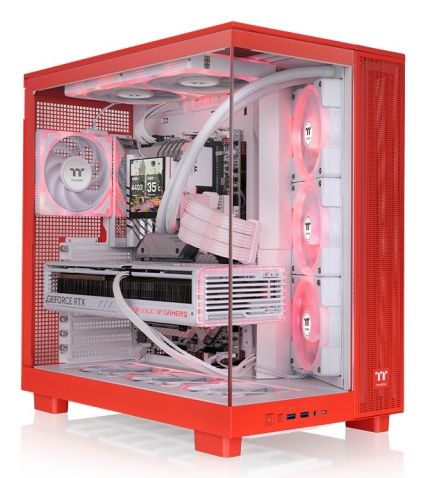 Thermaltake View 380 Xl Tg Argb, Midi Tower, Pc, Orange, Atx, Micro Atx, Mini-Itx, Spcc, Spil