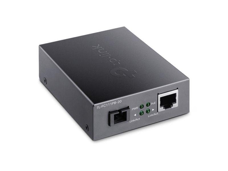 Tp-Link Gigabit Single-Mode Wdm Media Converter Tl-Fc311b-20 Gigabit Sc Fiber Port, 10/100/1000 Mbps Rj45 Port (Auto Mdi/Mdix)