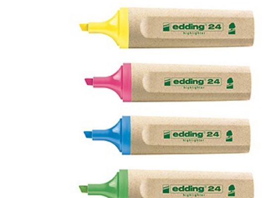 Edding 24 EcoLine, 1 stk, Blå, Mejselspids, Vandbaseret blæk, Tyskland
