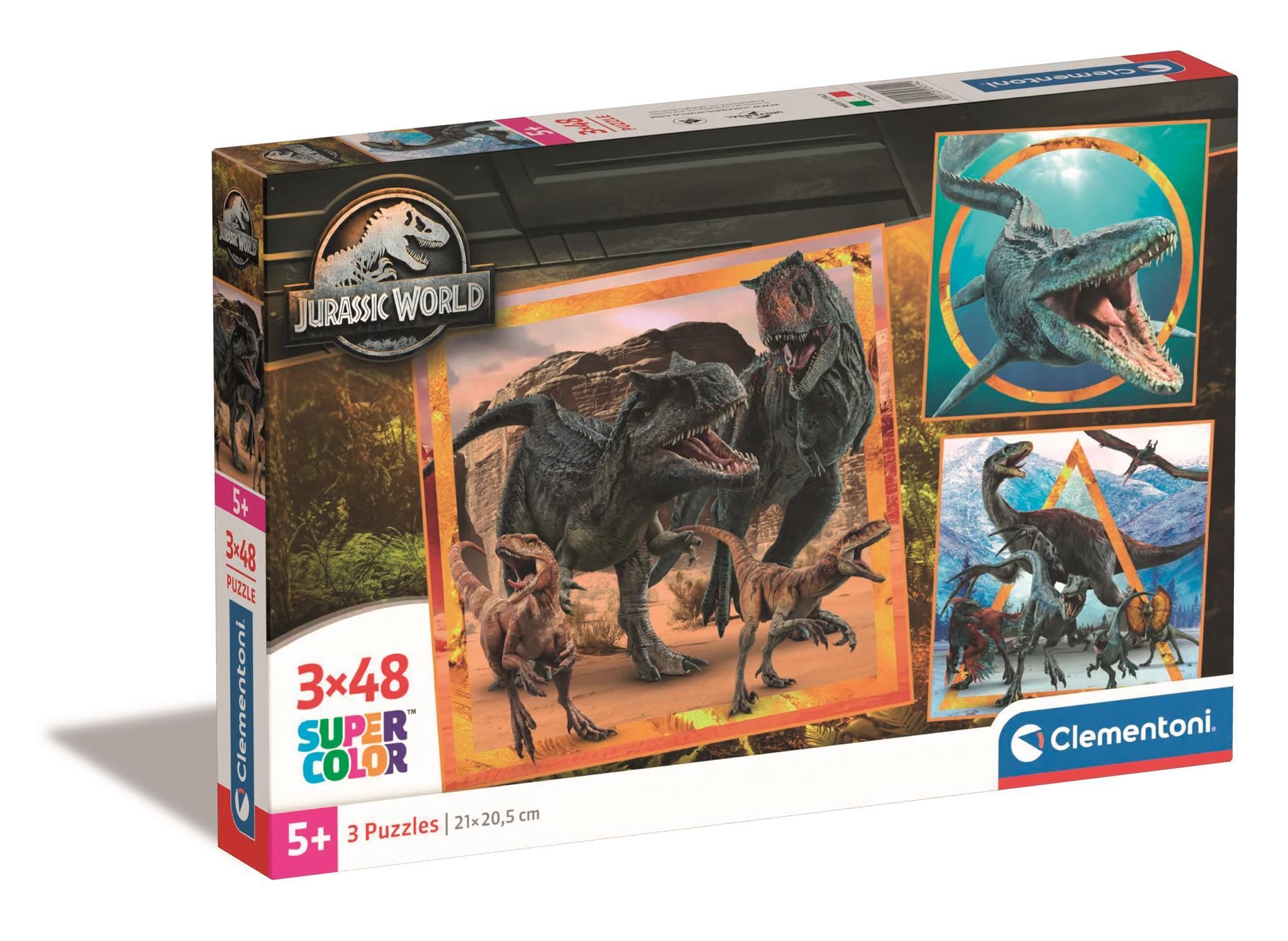 Puzzle Quadrat Jurassic World, 3X48 Teile