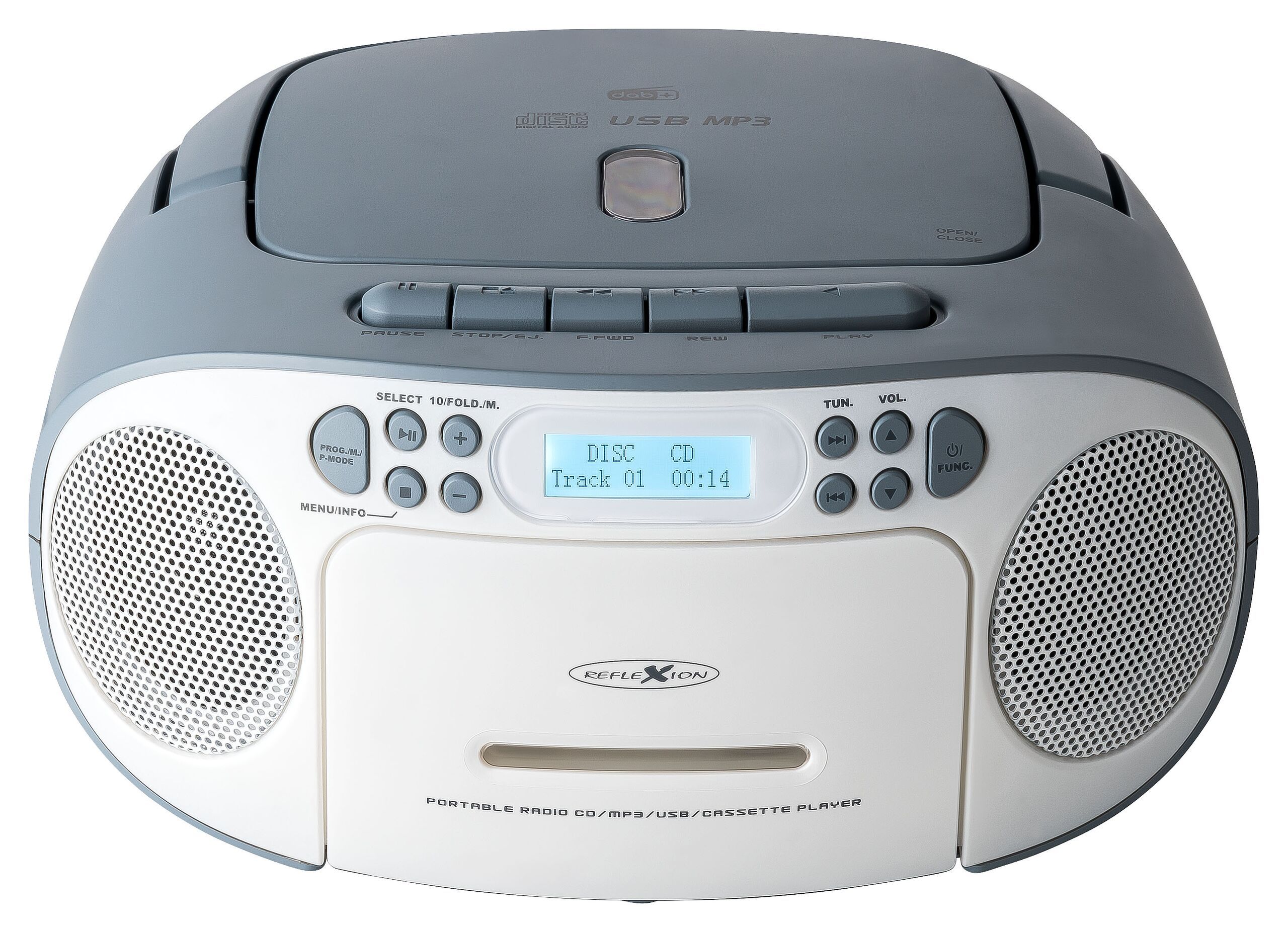 Reflexion RCR2260DAB, DAB+, FM, 87,5 - 108 MHz, 174.928 - 239.2 MHz, Afspiller, CD, CD-R, CD-RW, 24 W