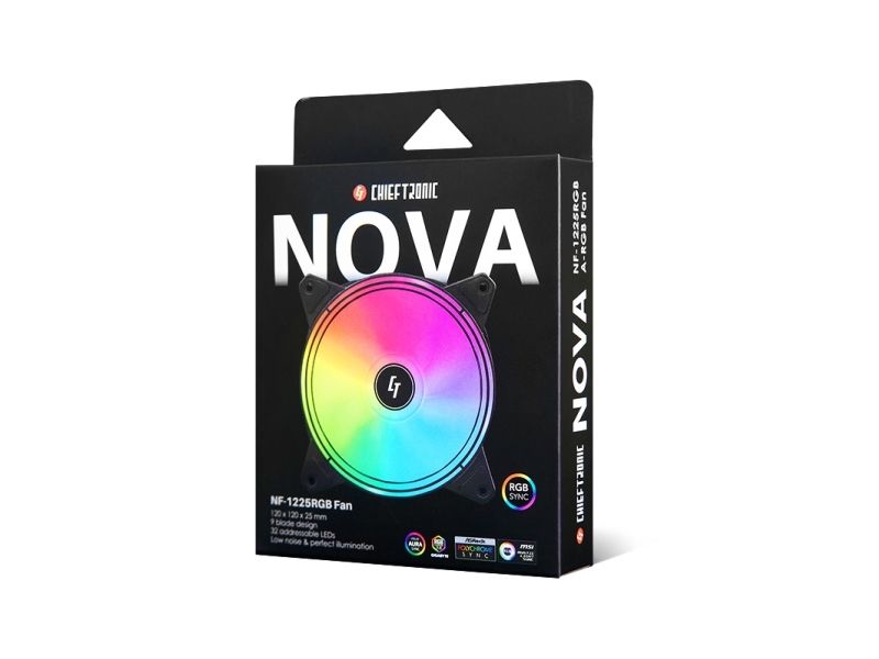 Lüfter Chieftec 120Mm Nova Nf-1225-Rgb 32X Adressable Led