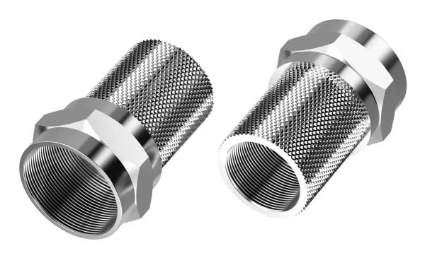 Sinox F-stik 6,8mm. 2 stk., F-type, Rustfrit stål, Metal, 6,8 mm, Hængende tag, 2 stk