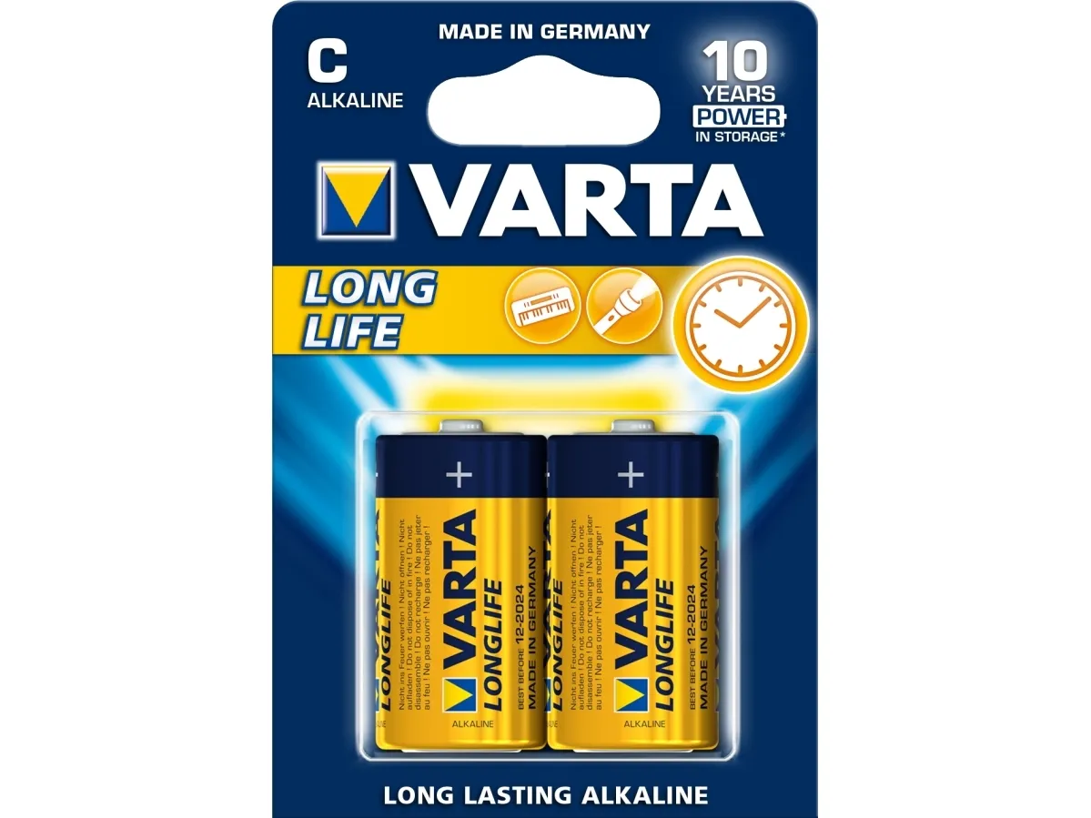 Varta Longlife 04114 - Batteri 2 x C - alkaliskt | EL Artiklar - Batteri - C-batterier | GameStuff