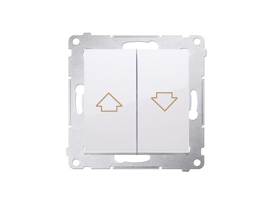 Kontakt-Simon DZP1W.01/11, Trykknapkontakt, Plast, Hvid, IP20, IP44, 250 V, 10 A