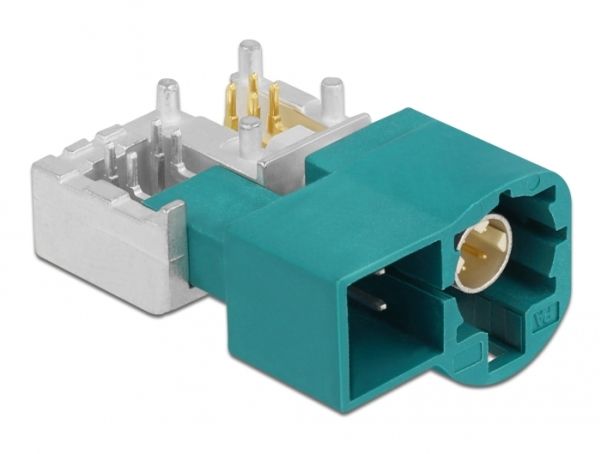 Delock Hsd Z Stecker +4 Power Pins Pcb, Hsd Z, Stecker, 90°, Gold, Blau, Messing