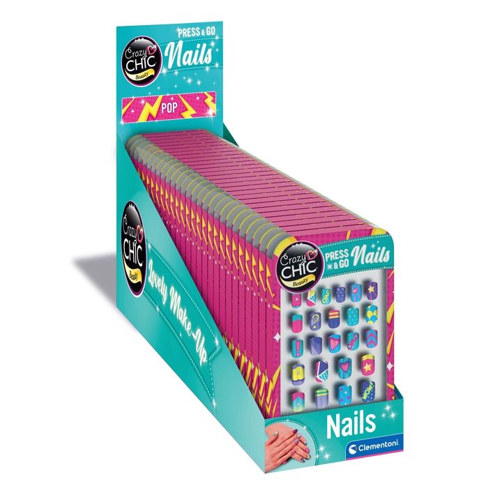 Clementoni Cc Lovely Make-Up - Press & Go Nails, Pop Cdu44