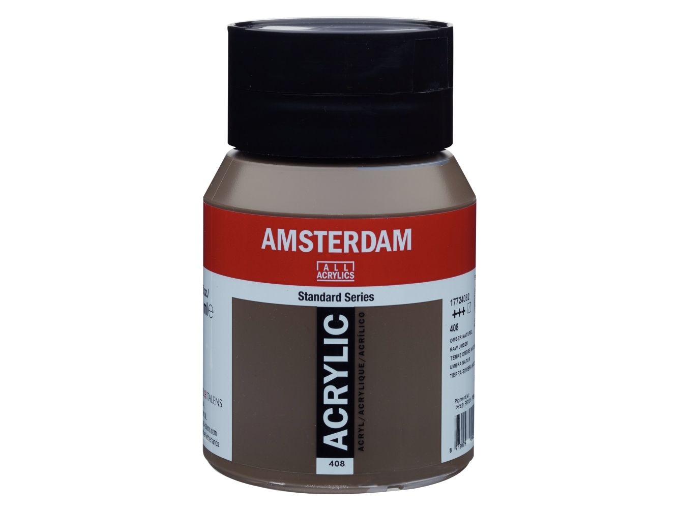 Amsterdamin standardisarjan akryylipurkki 500 ml Raw Umber 408