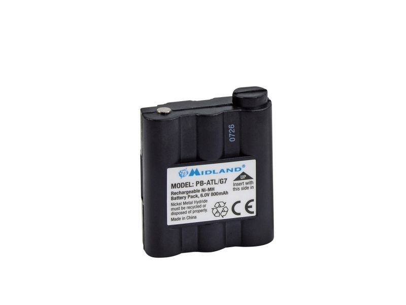 Midland PB-ATL/G7, Batteri, Sort, Midland G7 Midland G9, Nikkel-Metalhydrid (NiMH), 800 mAh, 6 V