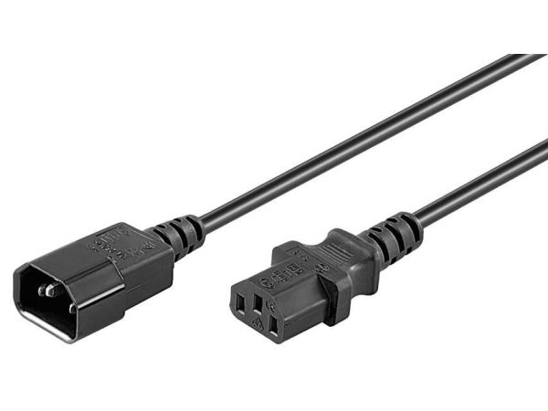 Microconnect - Strømkabel - Iec 60320 C14 Til Power Iec 60320 C13 - 3 M - Sort