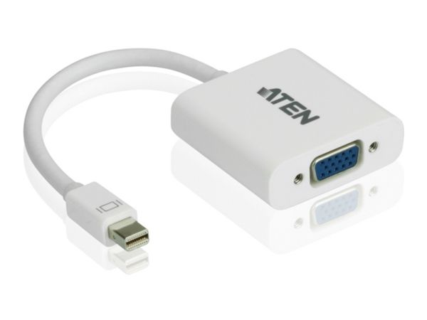 Aten Minidisplay-Port-Vga-Adapter, Mini Displayport, Vga (D-Sub), Männlich, Weiblich, Gerade, Gerade
