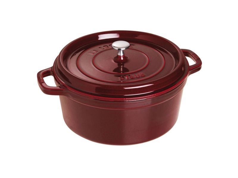 ZWILLING STAUB LA COCOTTE, Gryde bradepande, Rund, Støbejern, Keramisk, Gas, Halogen, Induktion, Forseglet plade, Rød, Grenadine-Red