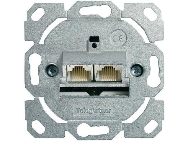 Telegärtner 100022956, 2 X Rj-45, 6A, Zink, Zink, 1 Stück(E)