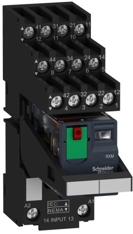 Schneider Electric RXM4AB2B7PVS, Sort, 24 V, UL 508 EN/IEC 61810-1 CSA C22.2 No 14 IEC 61984 EAC IP20, 1500 VA, 6 A, 26,9 x 80,35 x 82,8 mm
