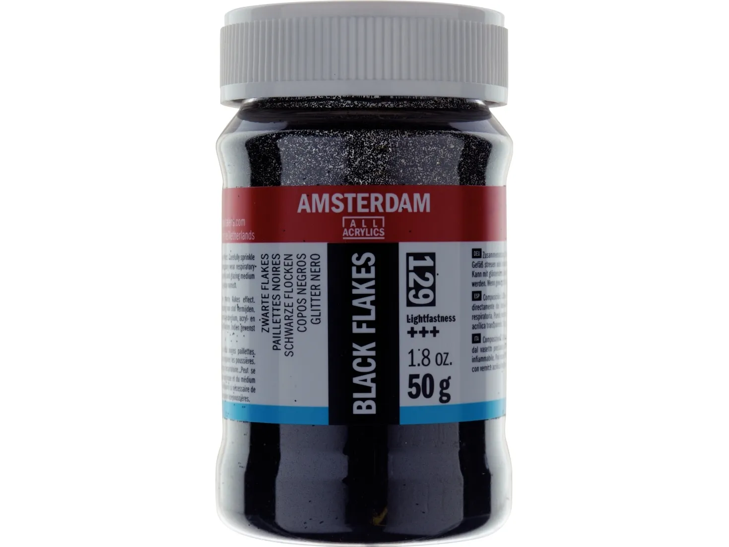 Artequipment Amsterdam Black Flakes 50 G 129 Jar 75 ml | Skola & Hobby - Konstmaterial - Tillsatser | GameStuff