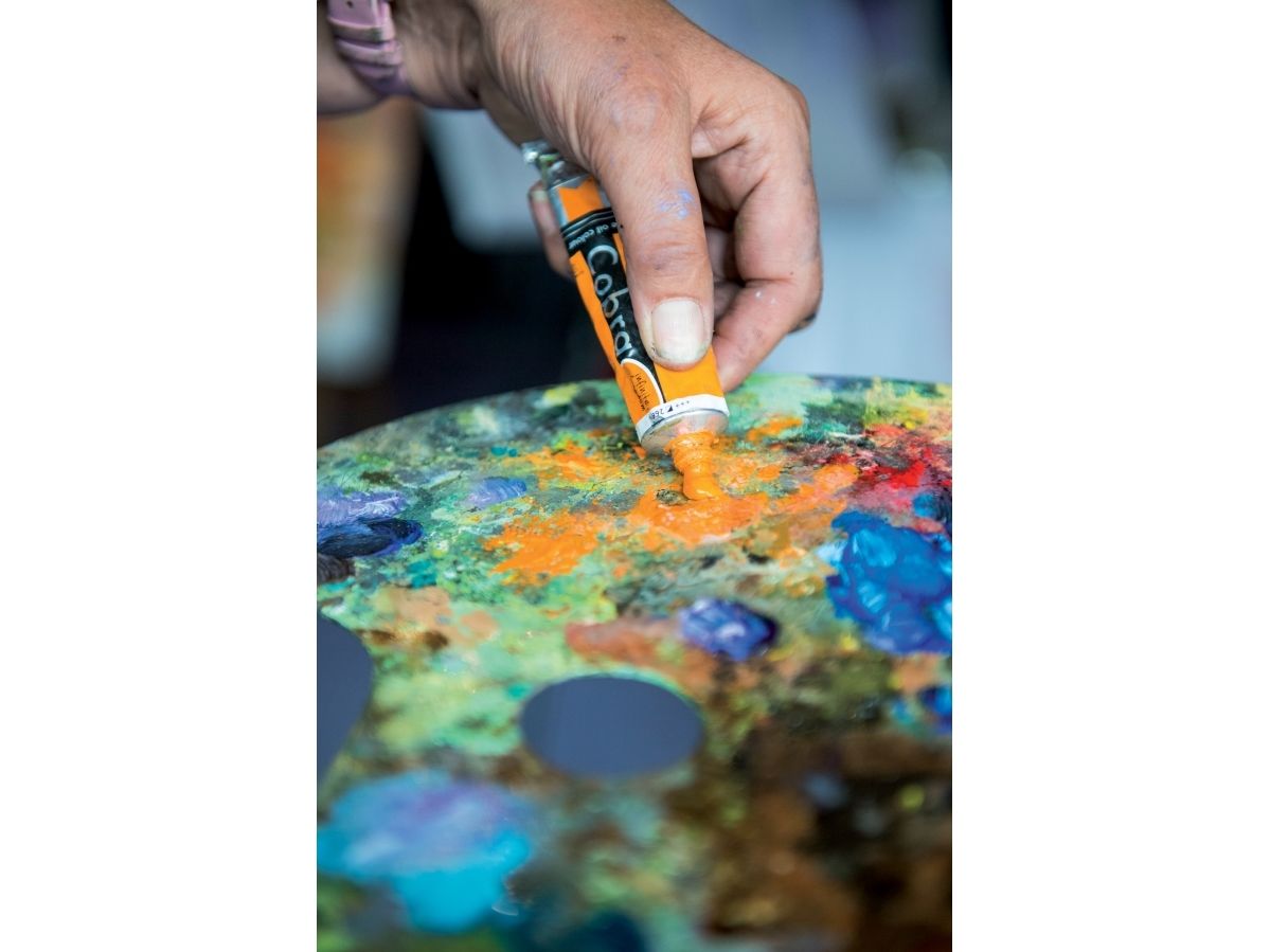 Cobra Artist vandblandbar oliefarve tube Silver 800