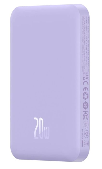 Powerbank Baseus Magnetisk Mini Powerbank 5000Mah 20W (Lilla)